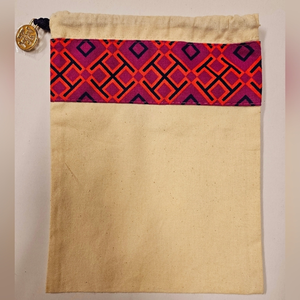 Tory Burch small dust bag jewelry accessories bag size 8.5" H× 6.5" L